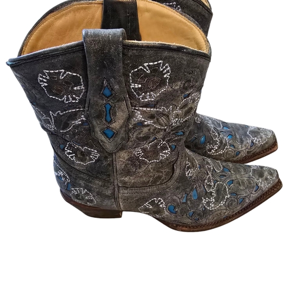 Coral Cowgirl Boots Size 9 - Picture 2 of 6